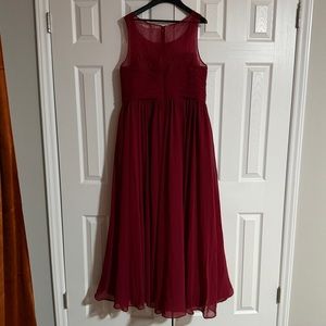 Dark red / berry bridesmaid dress